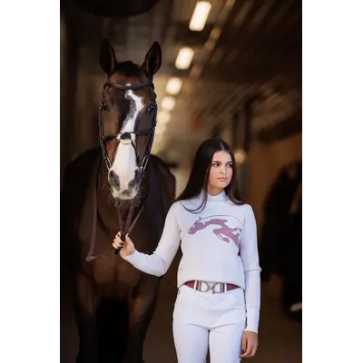 70 Degrees 70° - Salta Sparkle Sweater - Snow + Rose Metallic