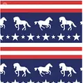Ovation Ovation - Womens FootZees Boot Sock - Stars, Stripes, Horses