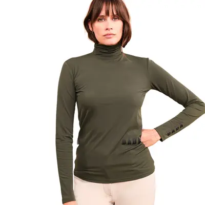Dada Sport Dada Sport - Consul - Technical Riding Turtle-Neck T-Shirt - Vert Oxyde
