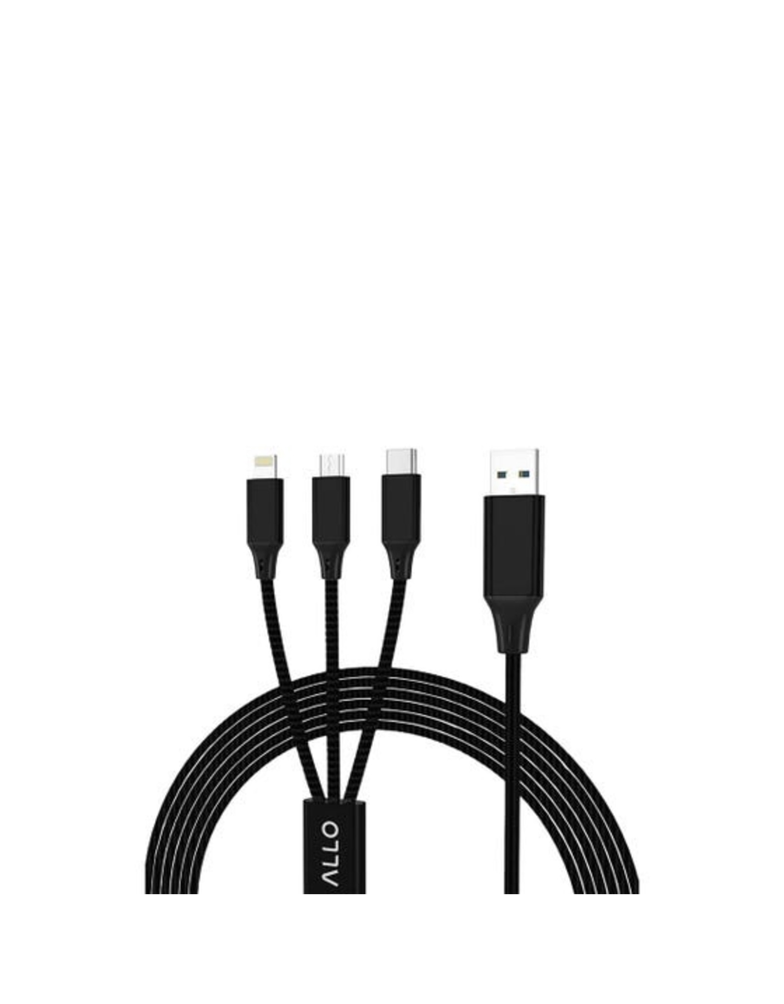 Allo Allo 3-1 Charging Cord (Type C, Lightening, Micro USB)