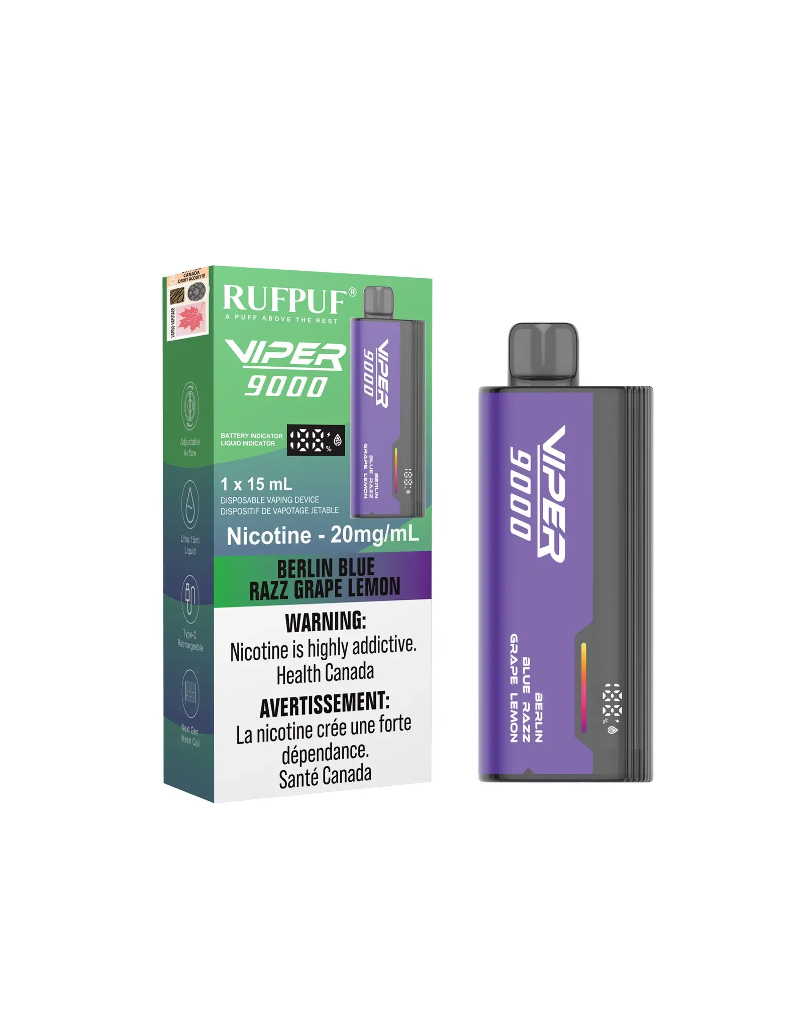 Rufpuf G Core Rufpuf Viper 9000 Disposable Device (15mL)