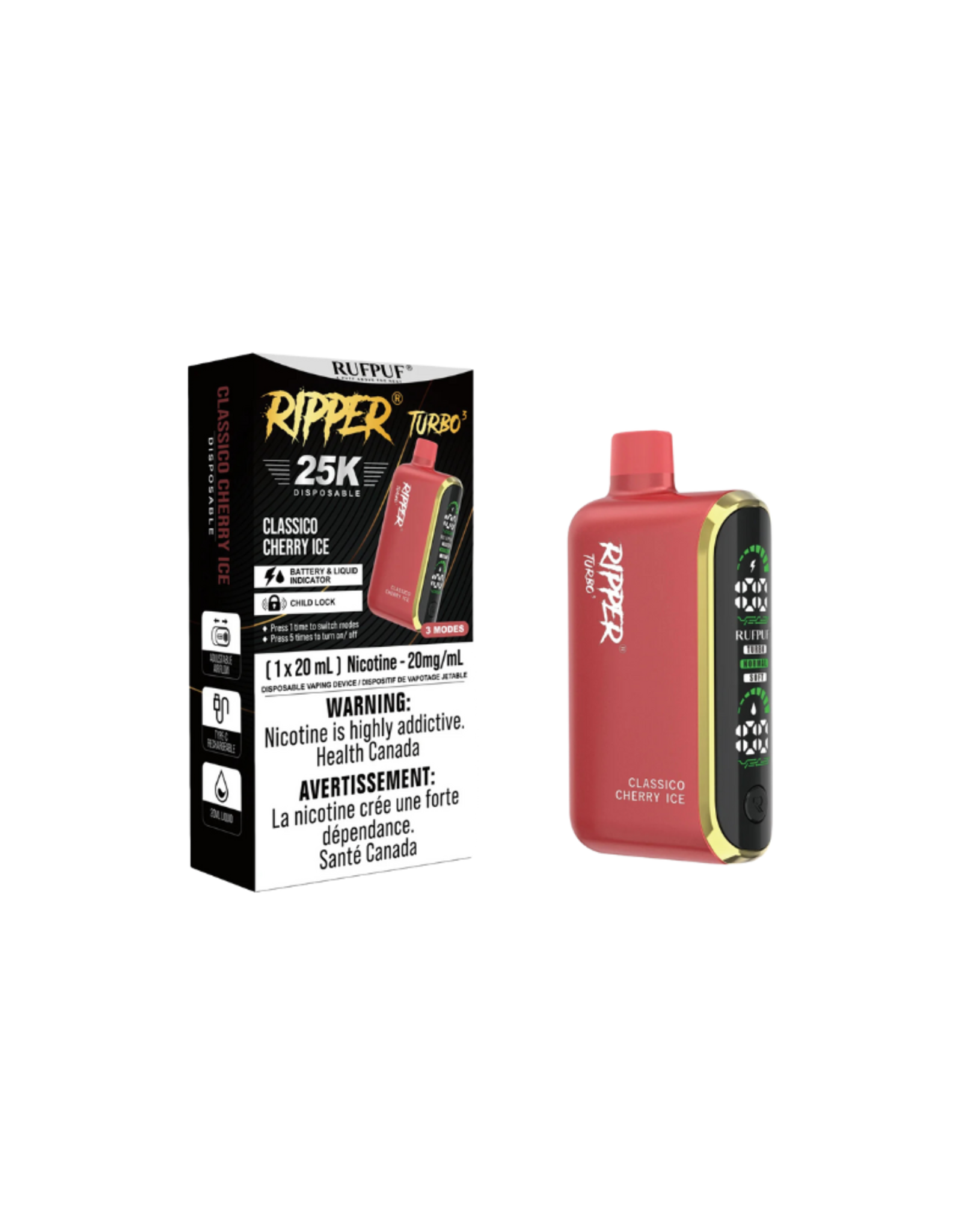 Rufpuf G Core Ripper | Turbo T3 | 25K Disposable Device (20mL)