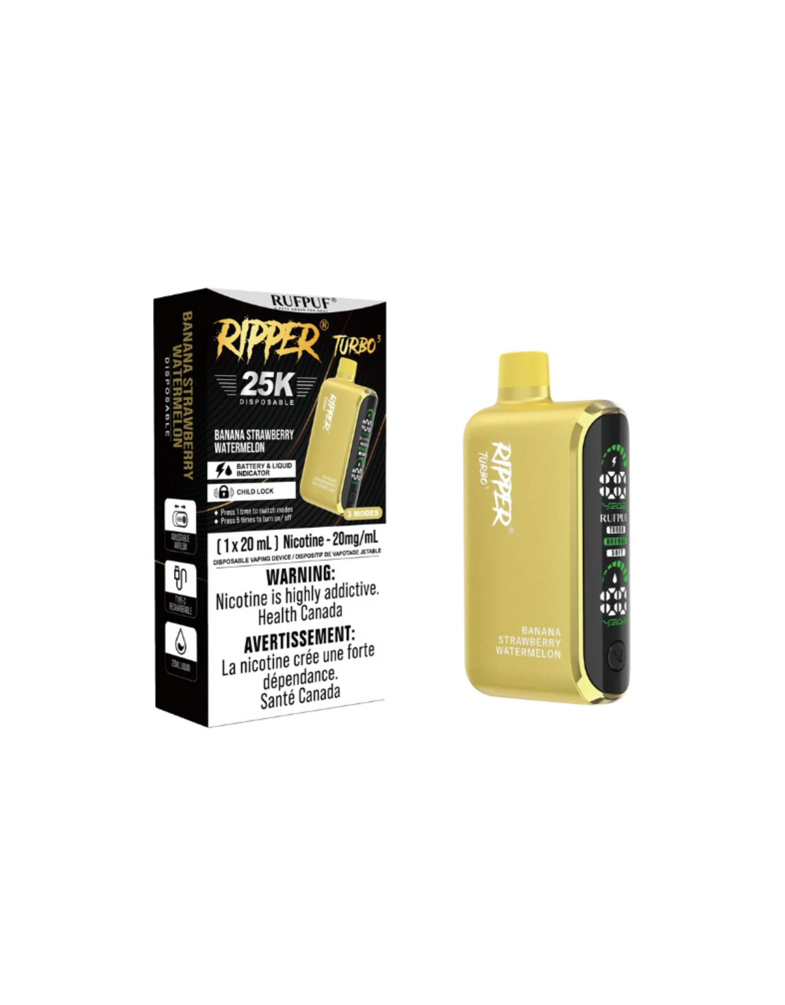 Rufpuf G Core Ripper | Turbo T3 | 25K Disposable Device (20mL)