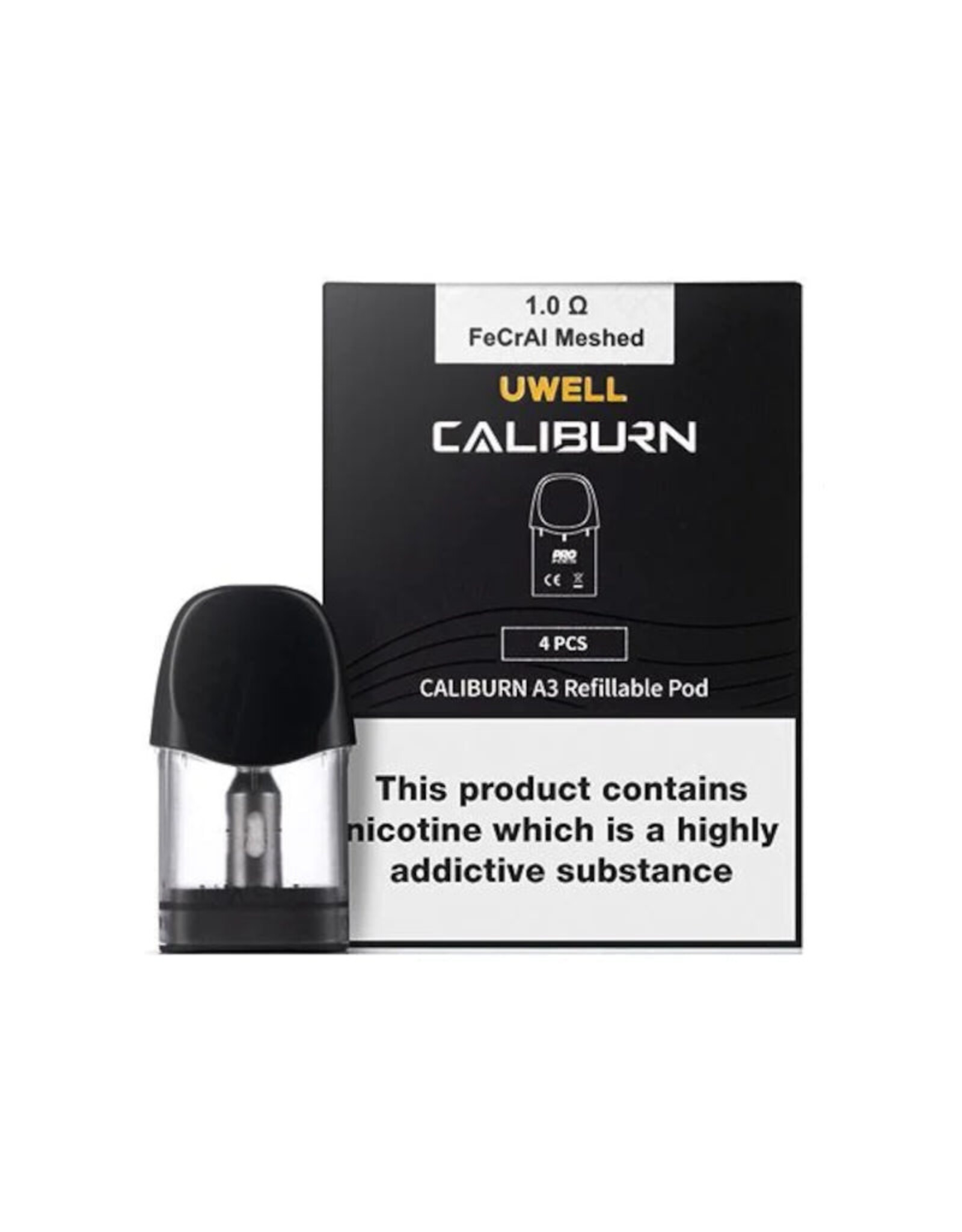 Uwell Uwell Caliburn A3 Replacement Pods (4/Pk) (2mL) 1.0 ohm