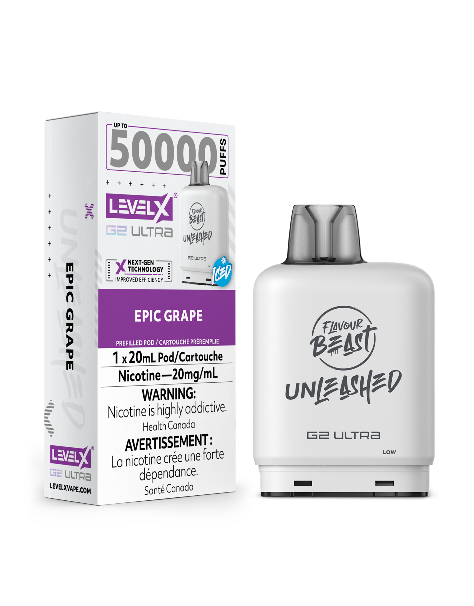 Flavour Beast Level X G2 Ultra | Flavour Beast Unleashed 50K Pod (20mL)