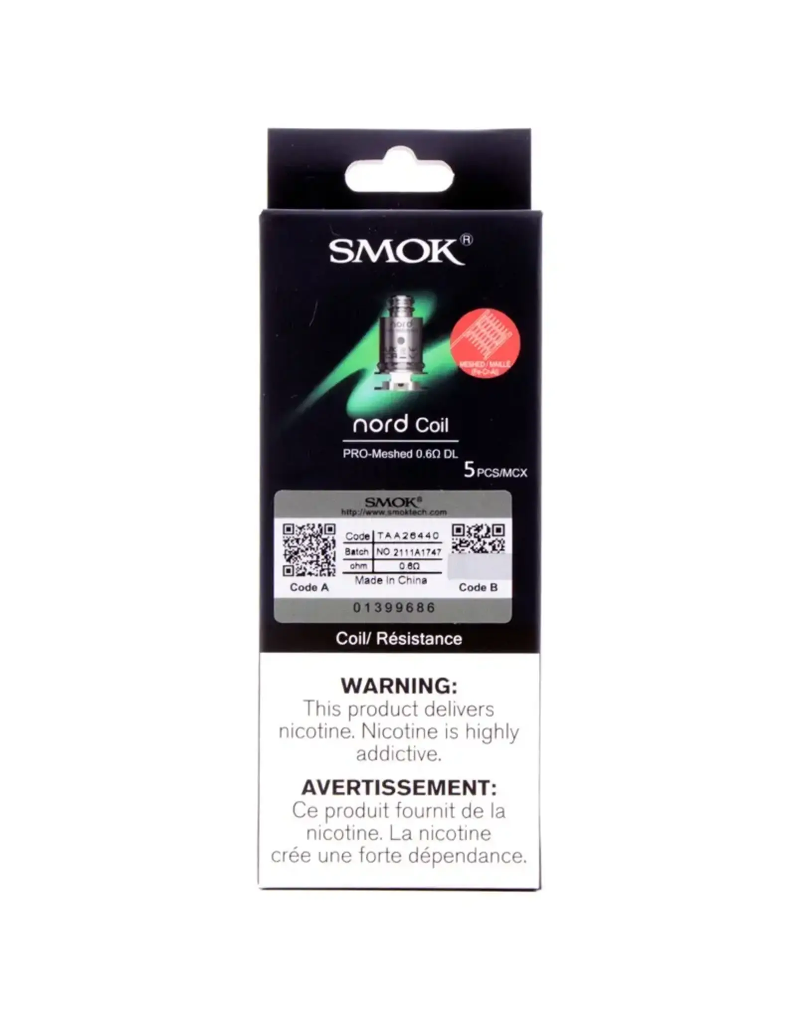 Smok Smok Nord Pro Meshed Replacement Coils (5/Pk)