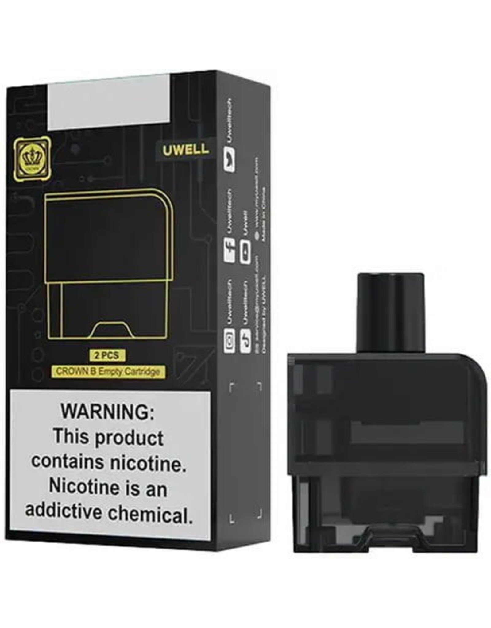 Uwell Uwell Crown B Replacement Pods (2/Pk) (3.5mL) 0.3 ohm