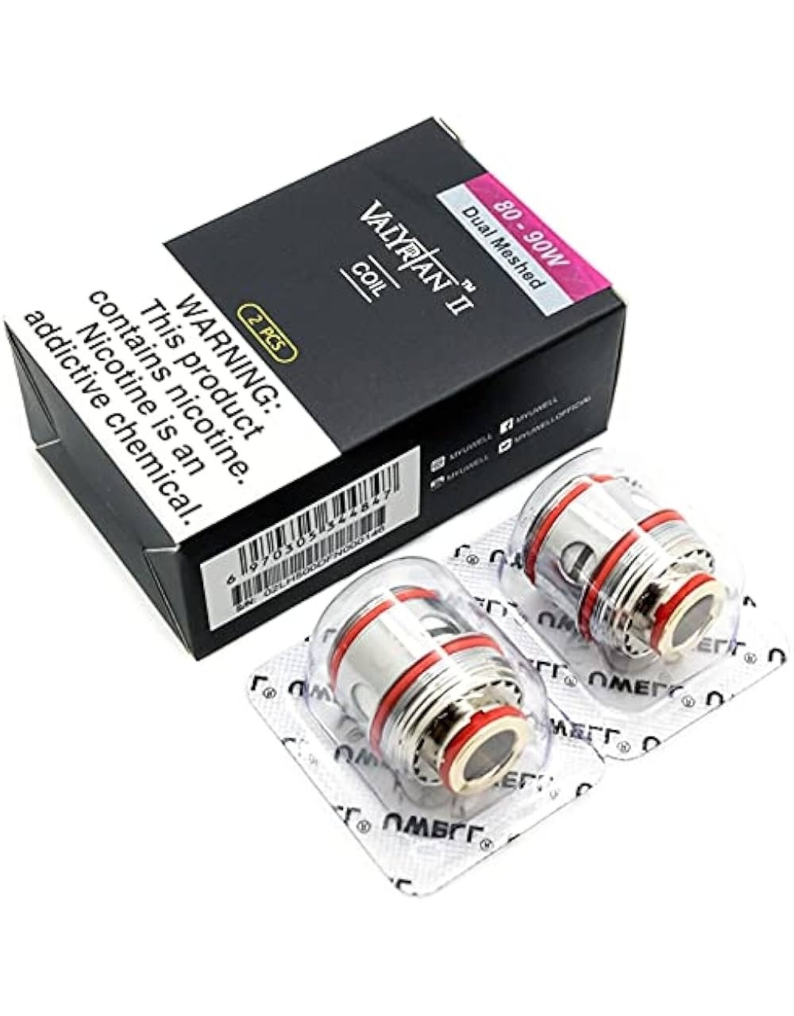 Uwell Uwell Valyrian 2 Replacement Coils (2/Pk) UN2-2 Dual Meshed 0.14 ohm
