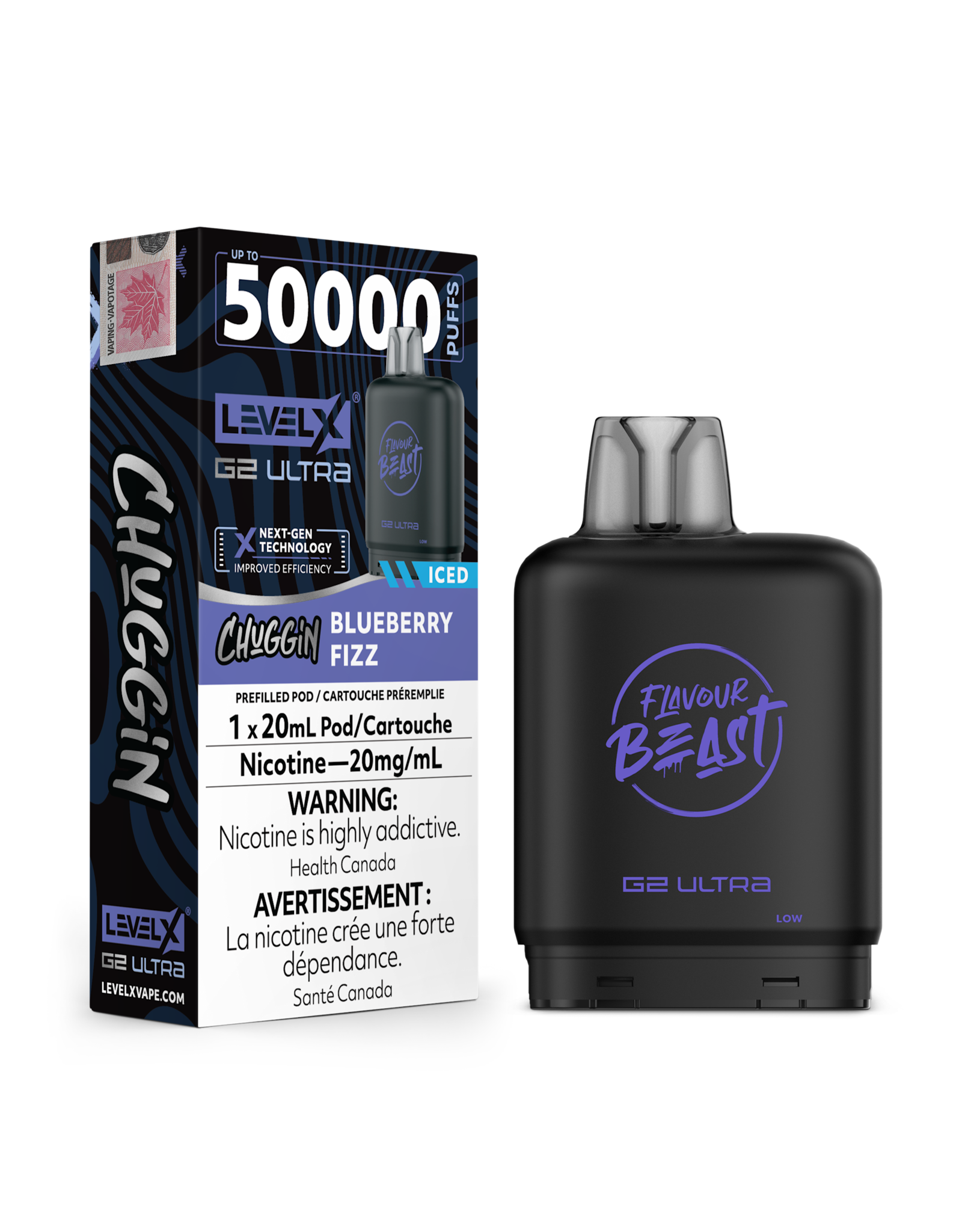 Flavour Beast Level X G2 Ultra | Flavour Beast 50K Pod | Chuggin (20mL)