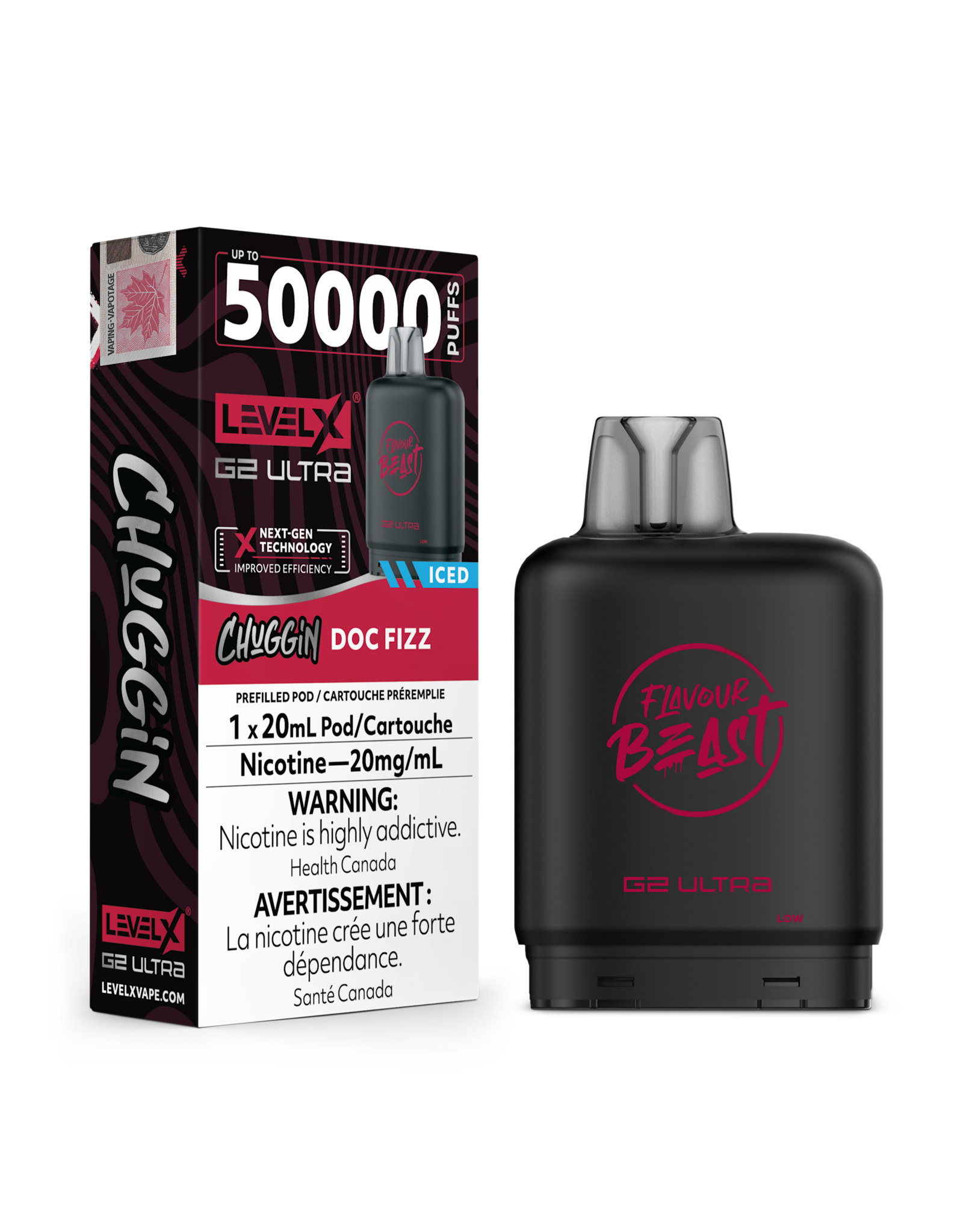 Flavour Beast Level X G2 Ultra | Flavour Beast 50K Pod | Chuggin (20mL)