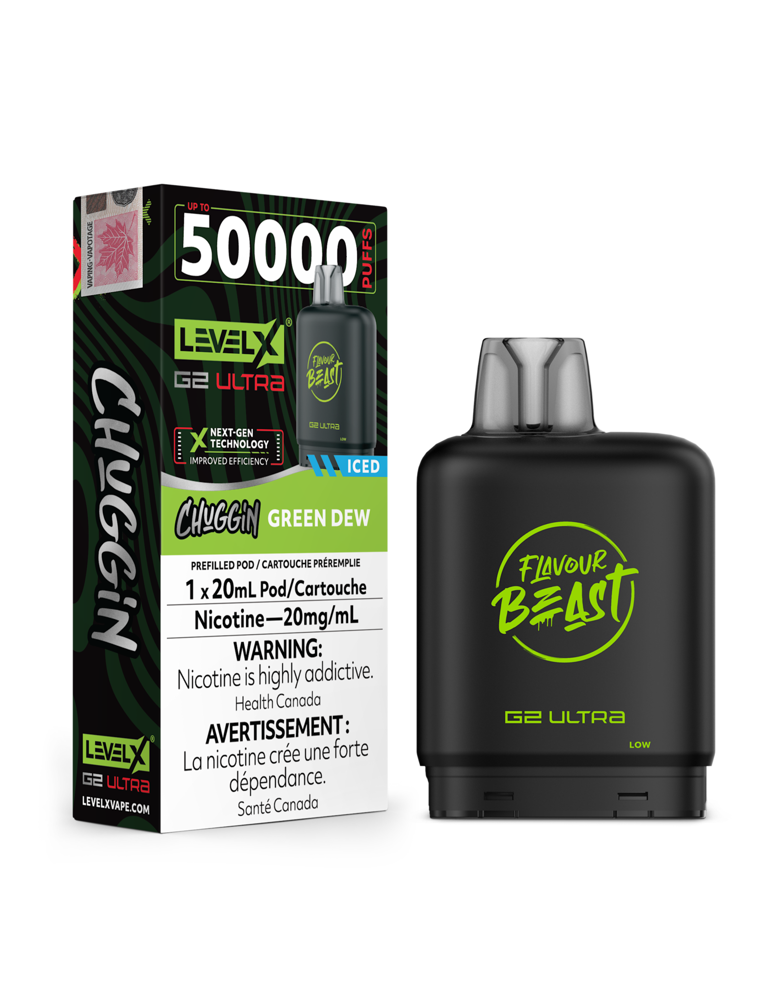 Flavour Beast Level X G2 Ultra | Flavour Beast 50K Pod | Chuggin (20mL)