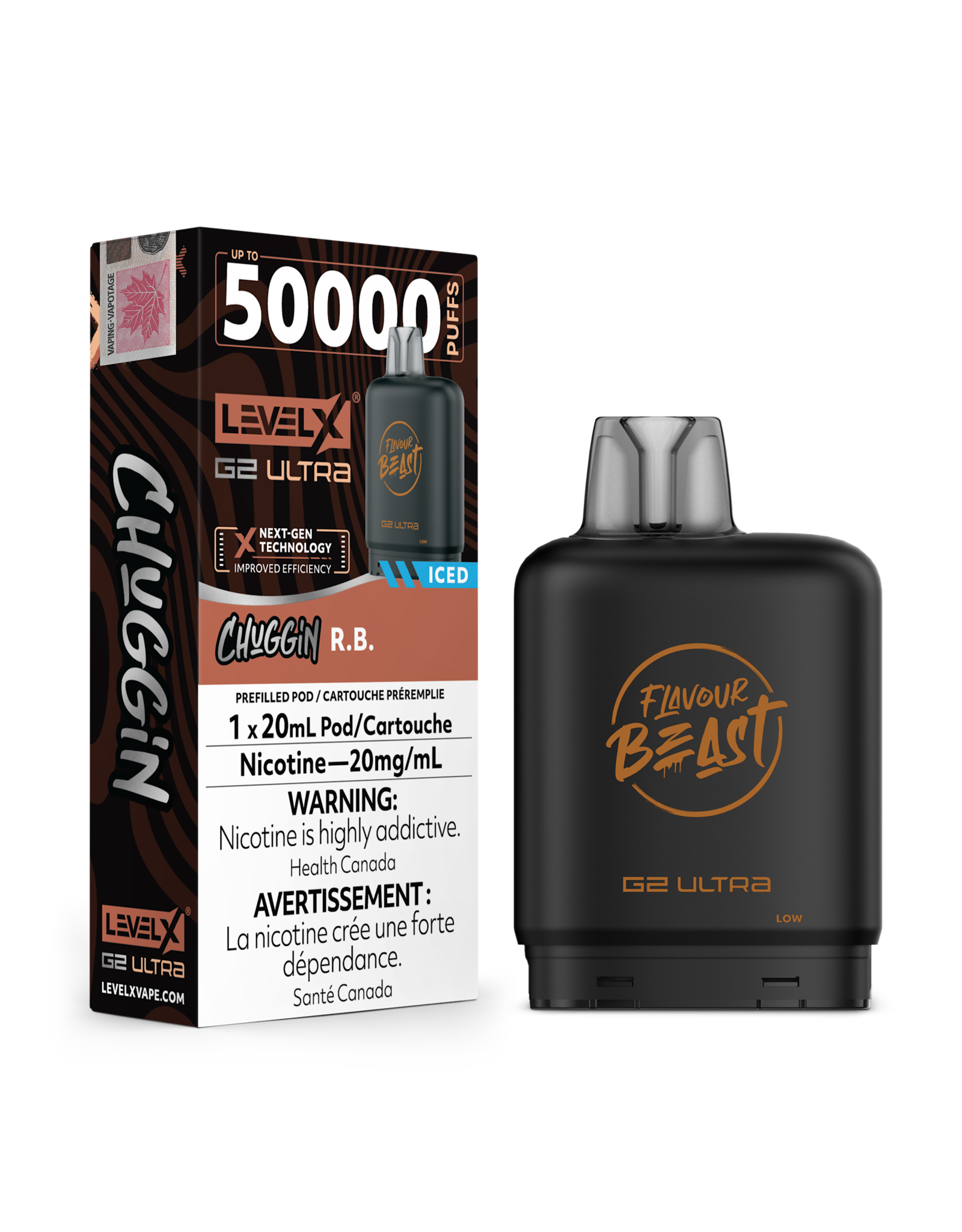 Flavour Beast Level X G2 Ultra | Flavour Beast 50K Pod | Chuggin (20mL)