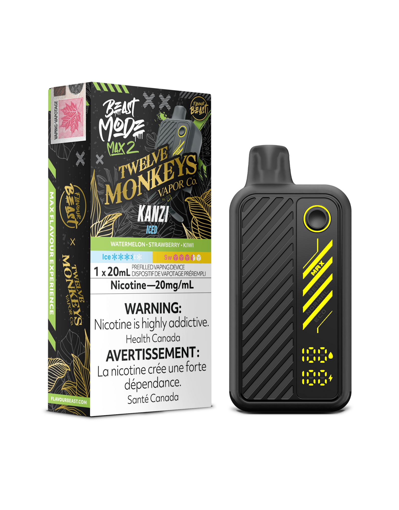 Flavour Beast Flavour Beast | Beast Mode Max 2 | 50K Disposable Device | Twelve Monkeys (20mL)