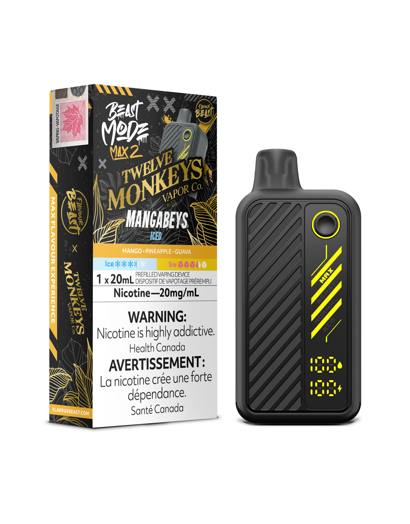 Flavour Beast Flavour Beast | Beast Mode Max 2 | 50K Disposable Device | Twelve Monkeys (20mL)