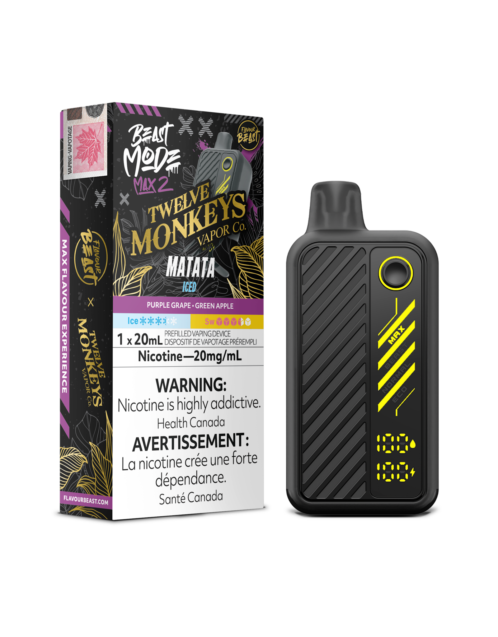 Flavour Beast Flavour Beast | Beast Mode Max 2 | 50K Disposable Device | Twelve Monkeys (20mL)