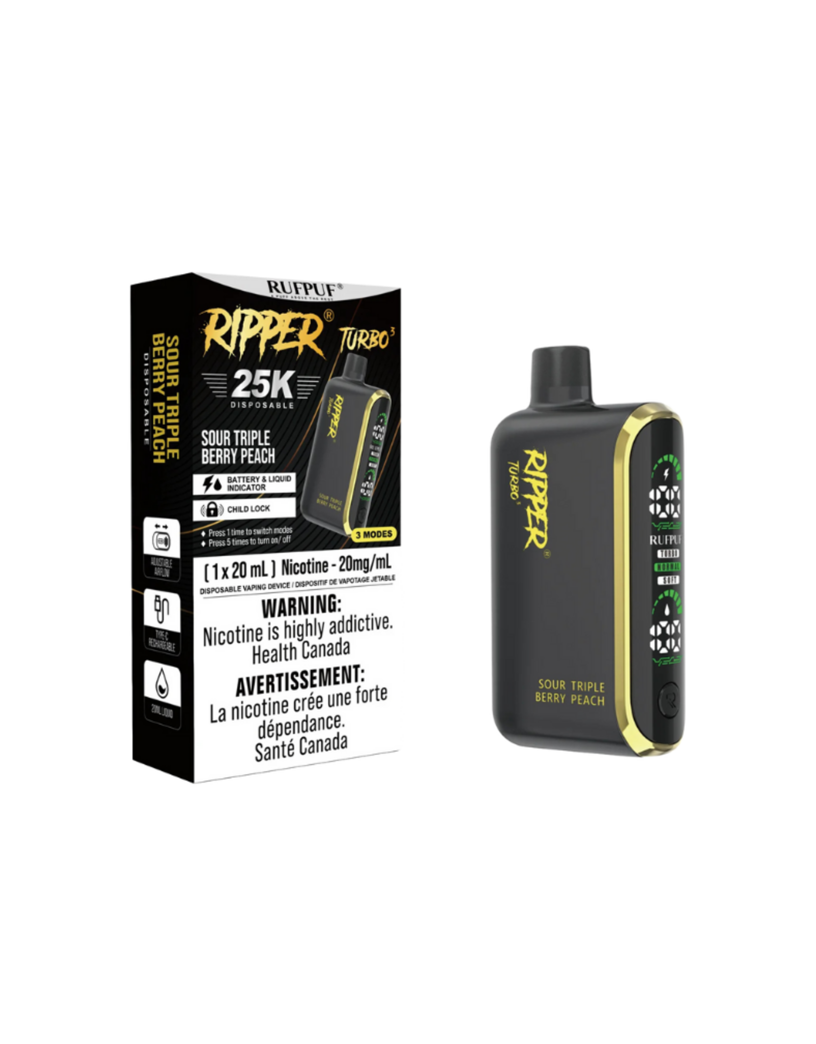 Rufpuf G Core Ripper | Turbo T3 | 25K Disposable Device (20mL)