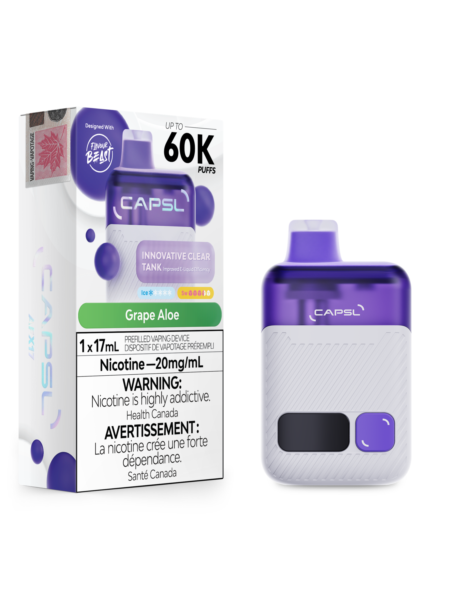 CAPSL Flavour Beast | CAPSL | AFX17 | Disposable Device 60K (17mL) 20mg