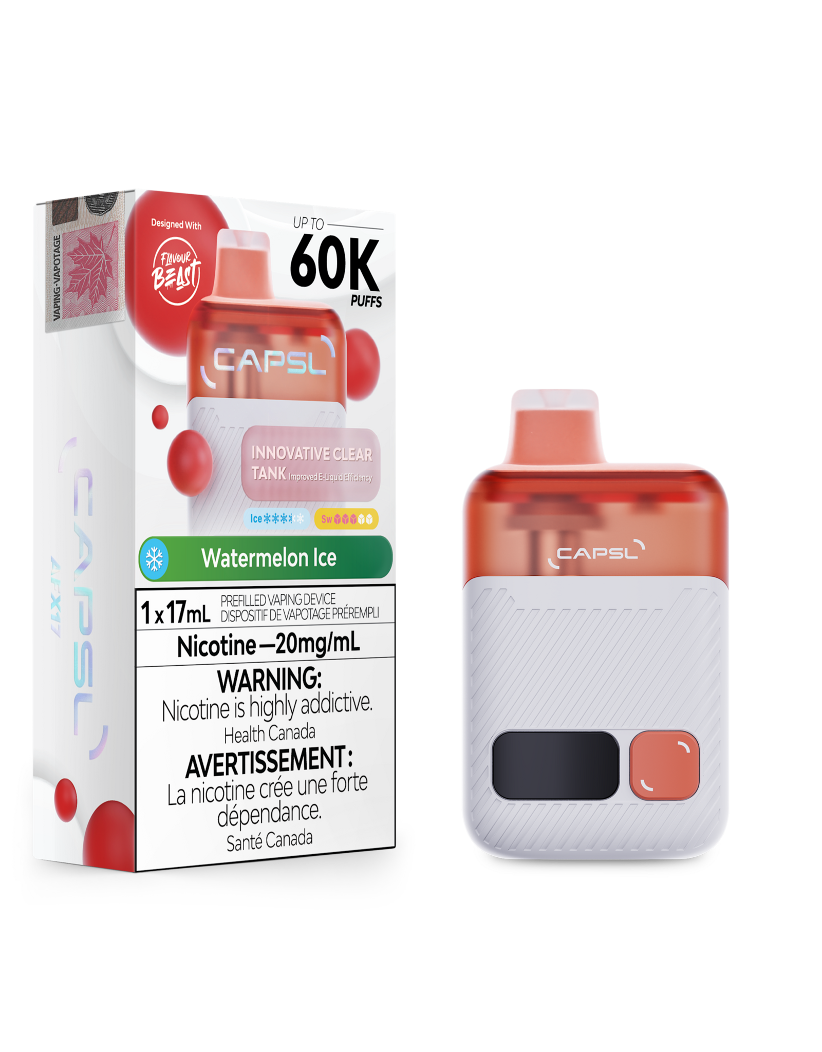 CAPSL Flavour Beast | CAPSL | AFX17 | Disposable Device 60K (17mL) 20mg