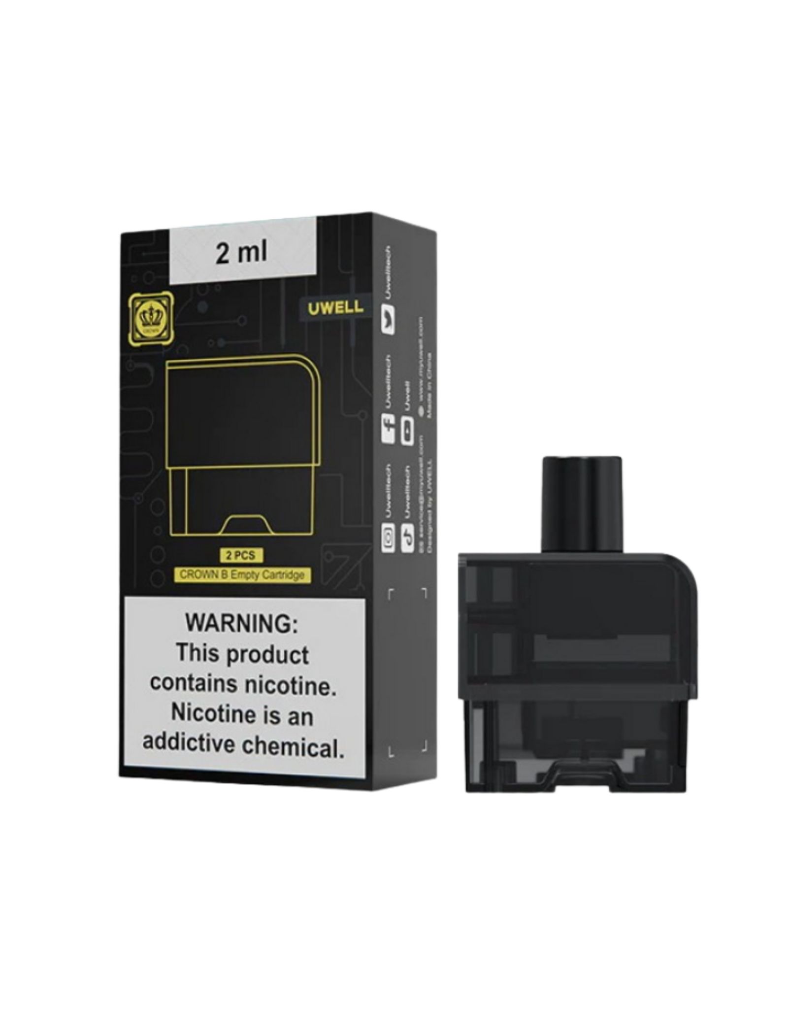 Uwell Uwell Crown B Replacement Pods (2/Pk) (3.5mL) 0.3 ohm