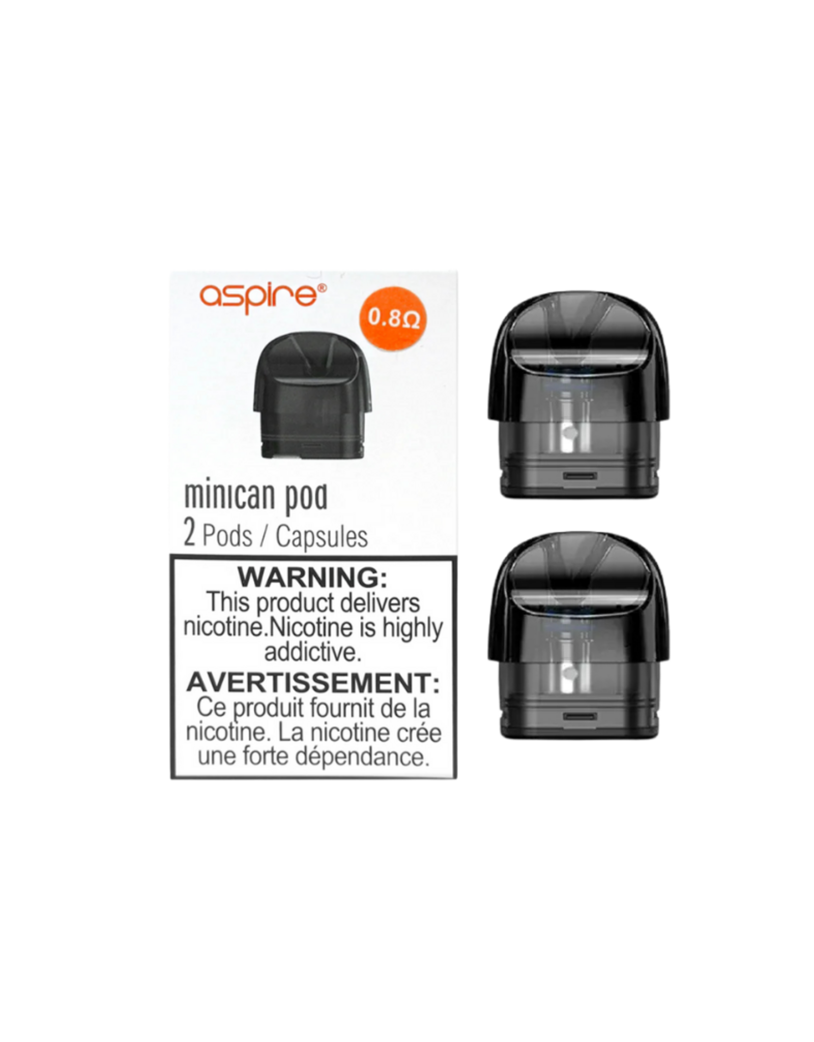 Aspire Aspire Minican Replacement Pods (2/Pk) (3mL) 0.8 ohm Mesh
