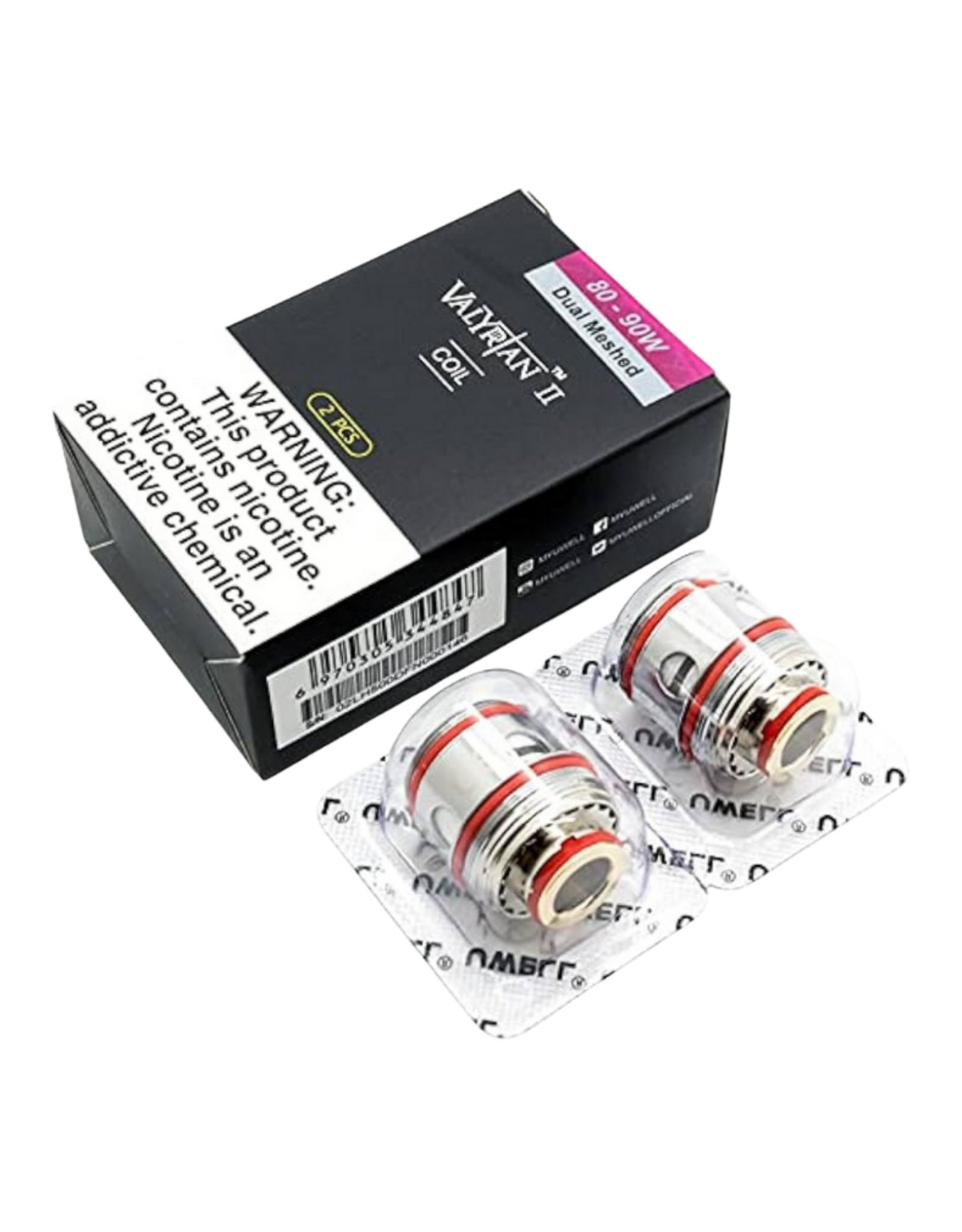 Uwell Uwell Valyrian 2 Replacement Coils (2/Pk) UN2-2 Dual Meshed 0.14 ohm