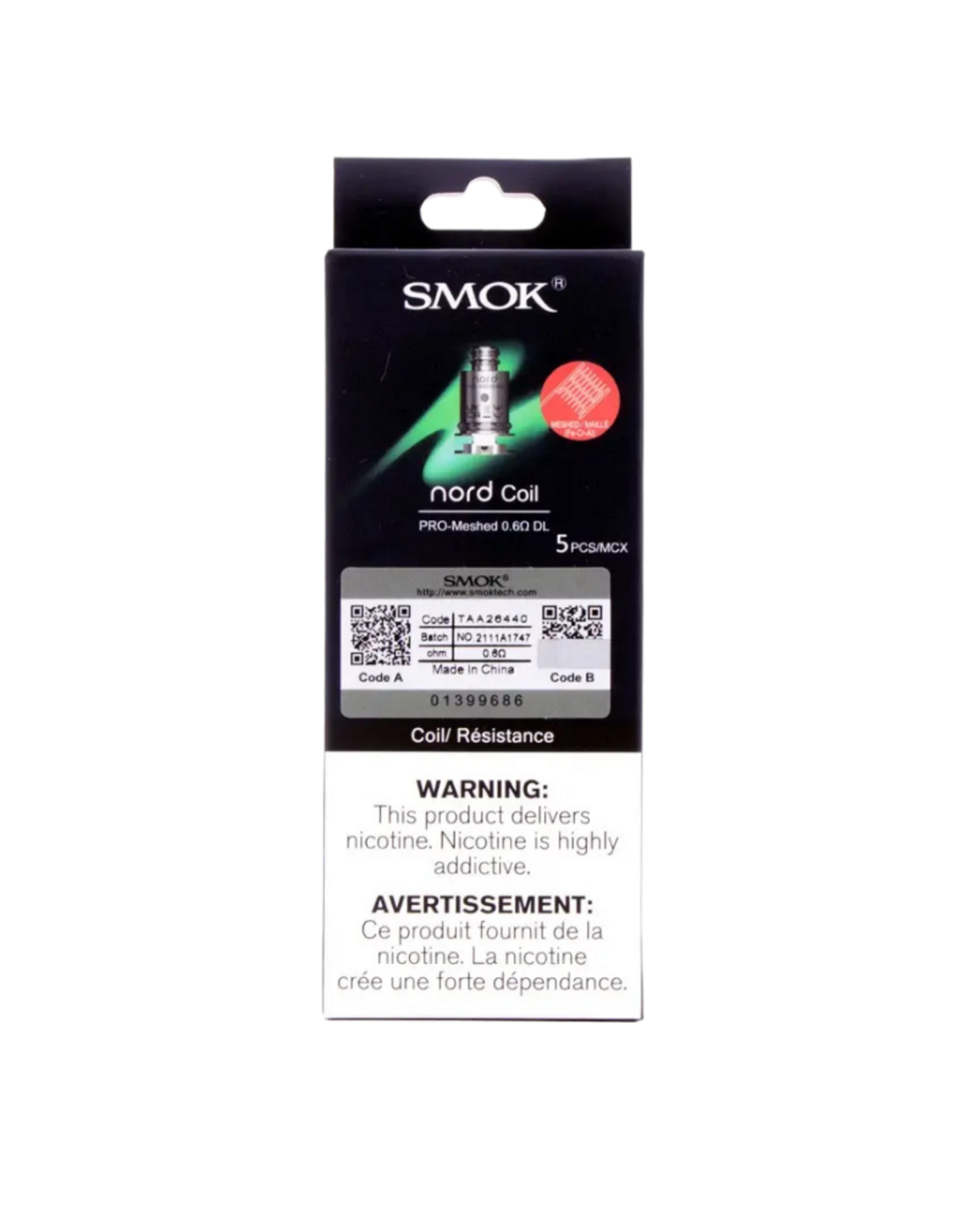 Smok Smok Nord Pro Meshed Replacement Coils (5/Pk)