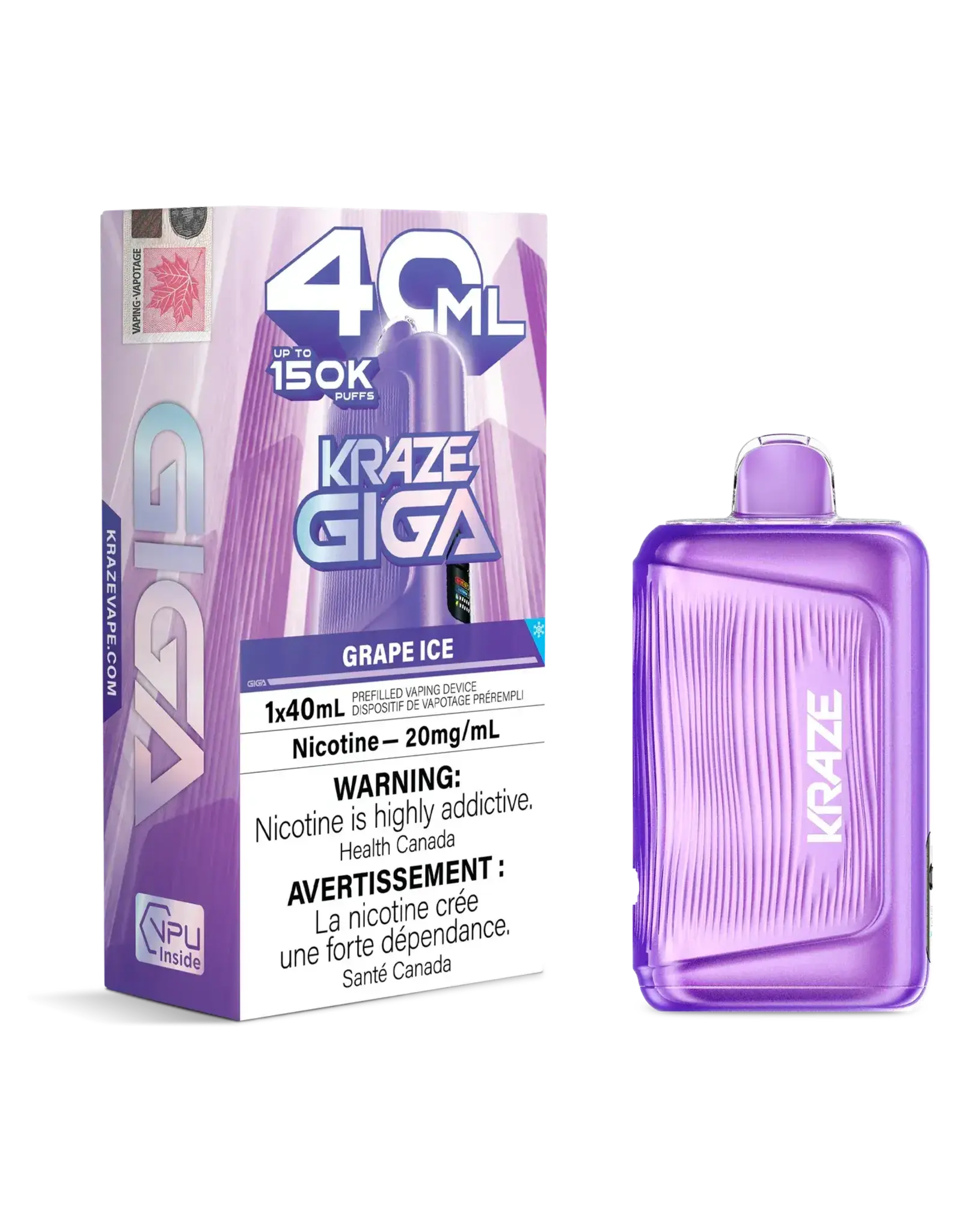 Kraze Kraze | Giga | 150K Disposable Device (40mL)