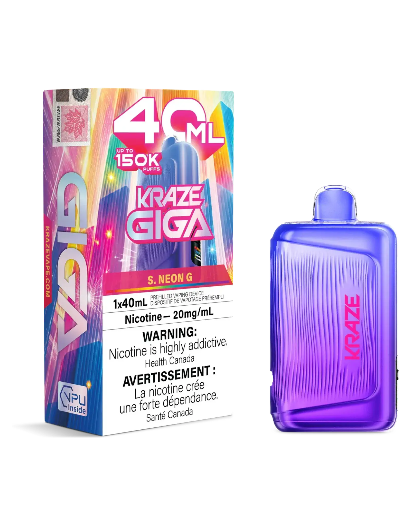 Kraze Kraze | Giga | 150K Disposable Device (40mL)