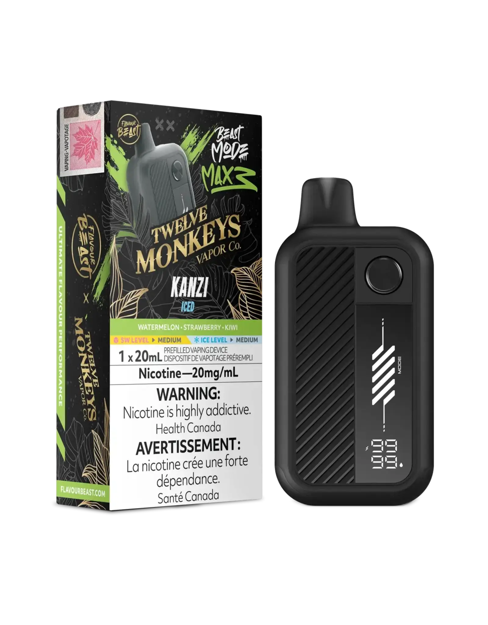 Flavour Beast Flavour Beast | Beast Mode Max 3 | 60K Disposable Device | Twelve Monkeys (20mL)