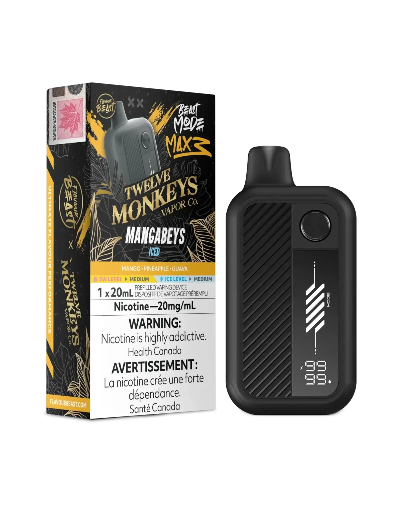 Flavour Beast Flavour Beast | Beast Mode Max 3 | 60K Disposable Device | Twelve Monkeys (20mL)