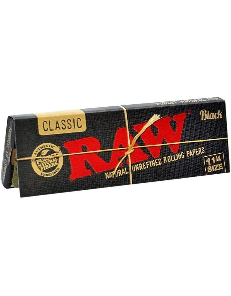 Raw Raw Black 1.25" Rolling Papers