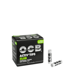 OCB OCB Activ Tips Slim Activated Charcoal Filters - 10/Pk