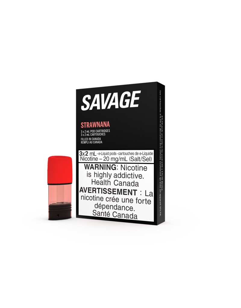 Savage STLTH Pods by Savage (3/Pk) Strawnana DISC 20mg