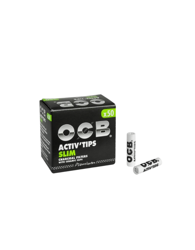 OCB OCB Activ Tips Slim Activated Charcoal Filters - 10/Pk