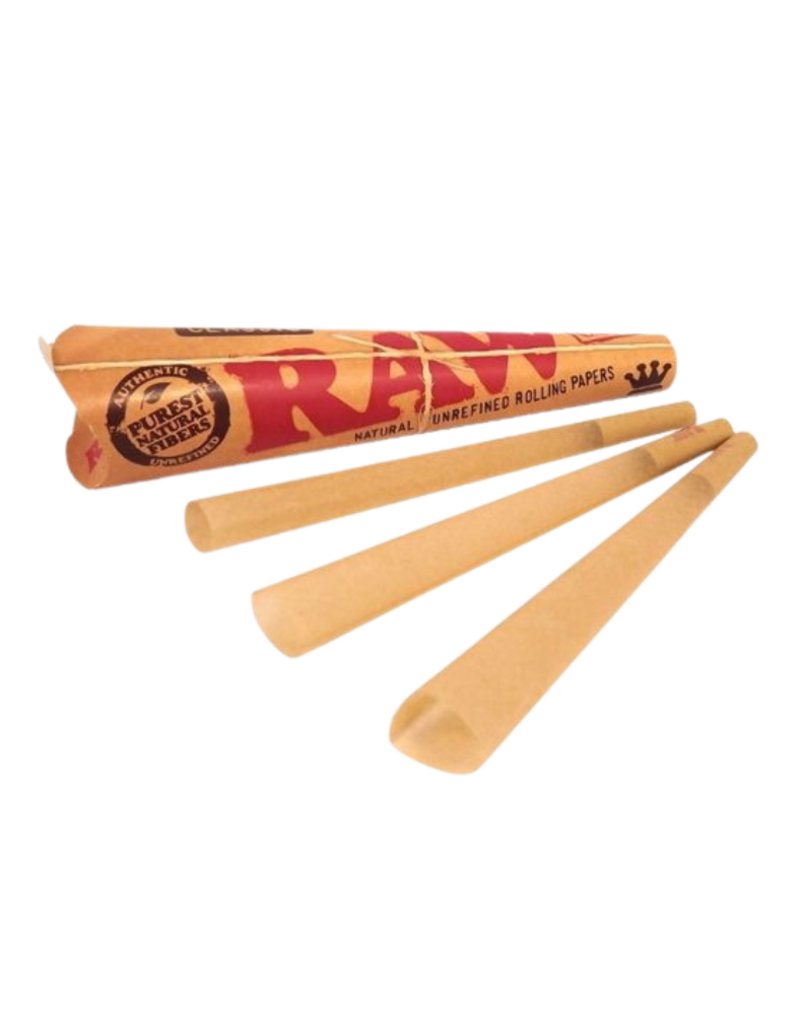 Raw Raw | Pre-Rolled King Cone Papers (3/Pk)