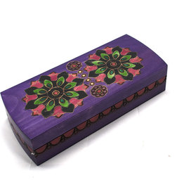 Wood Box - Double Flower