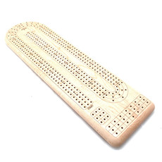 CHERRY 3 TRACK CRIBBAGE BOARDContinuous 3 Track Cribbage Board Maple