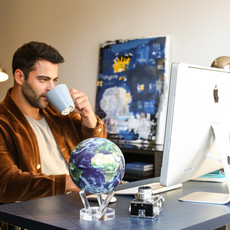 6" Globe Earth with Clouds