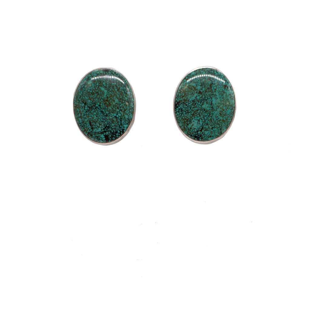 Federico Turquoise Silver Clip Earrings