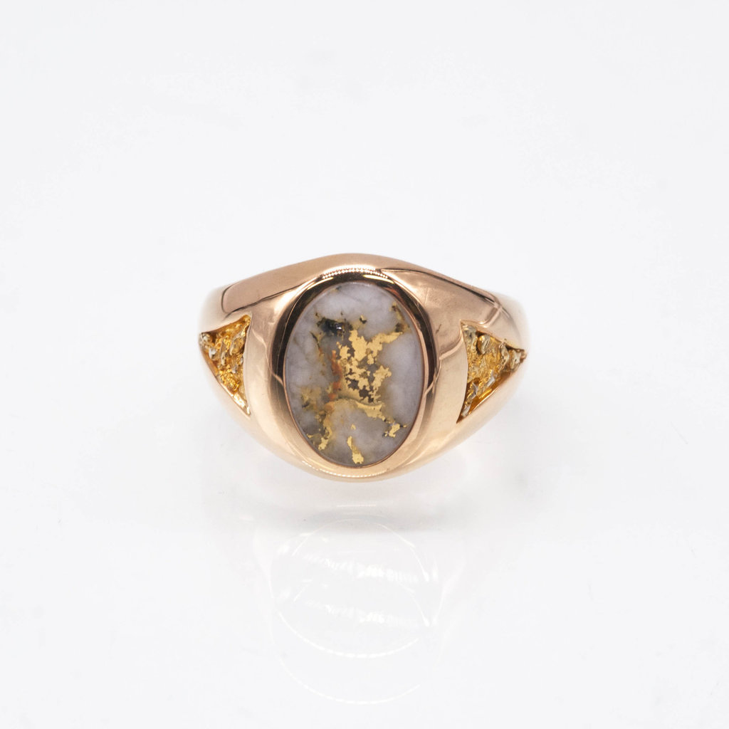 Gold Quartz Ring - RM595Q - 10.75