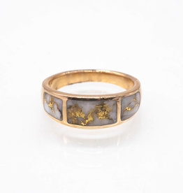 Oro Cal Gold Quartz Ring - RM733Q - 11.5