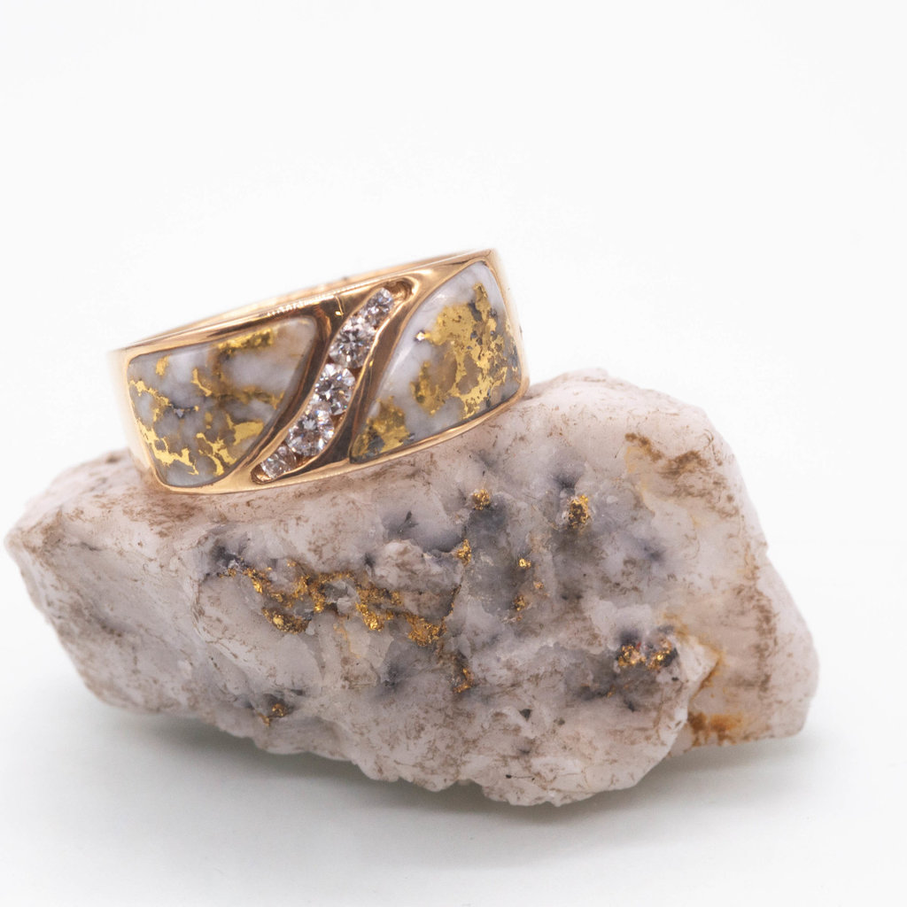 Oro Cal Gold Quartz Ring - RL673D27Q -  8.25