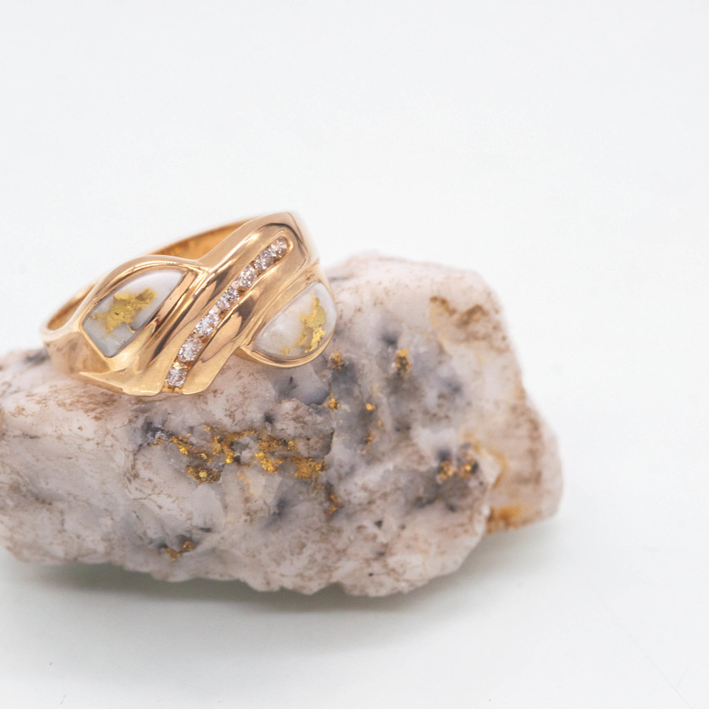 Oro Cal Gold Quartz Ring - RL1060Q - 7.5