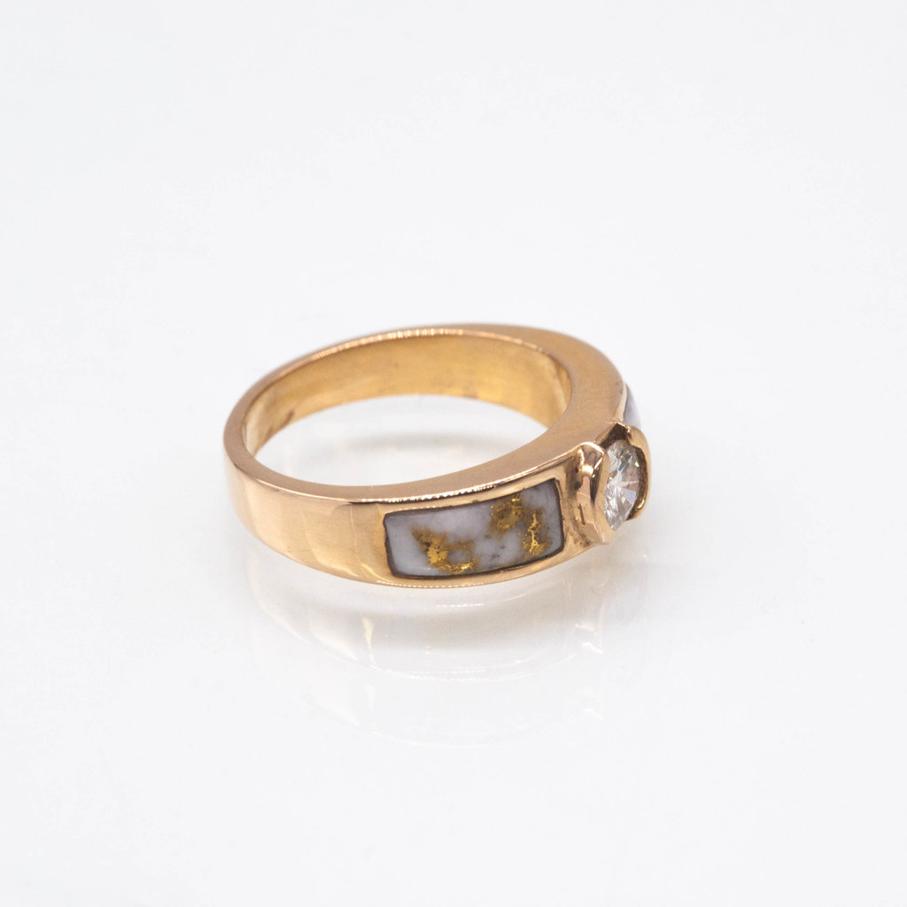 Gold Quartz Ring .33CT - RL728D33Q - 6.5