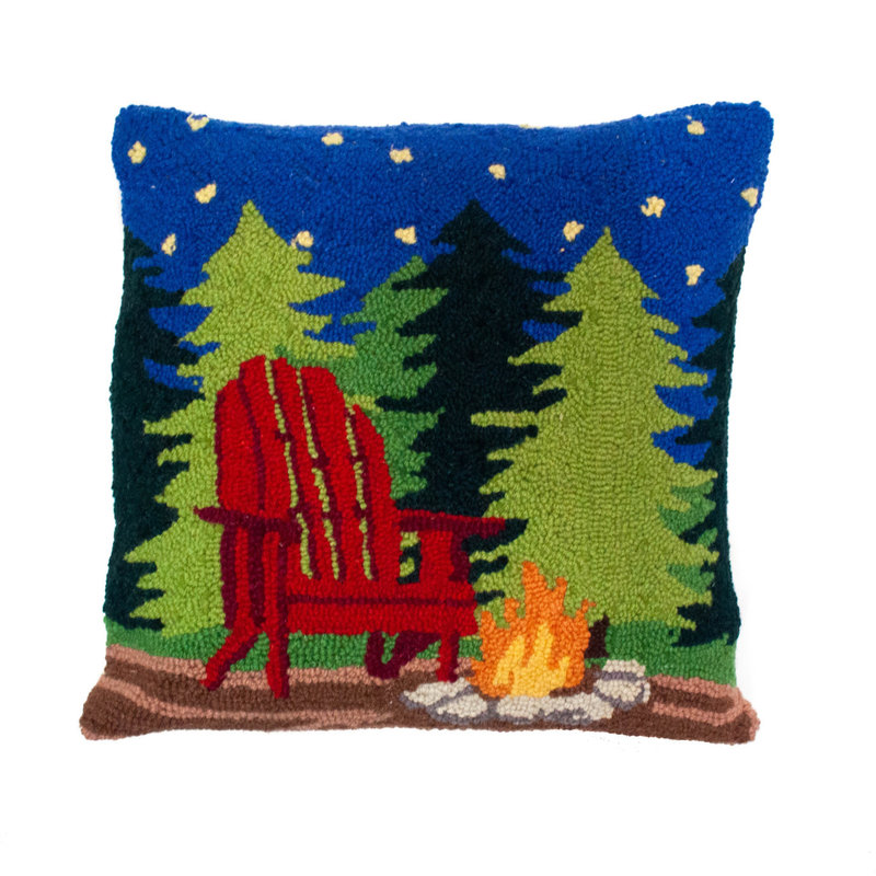 Campfire Scene Pillow 16x16