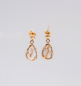 Oro Cal Gold Quartz Earrings EFFQ4/LB