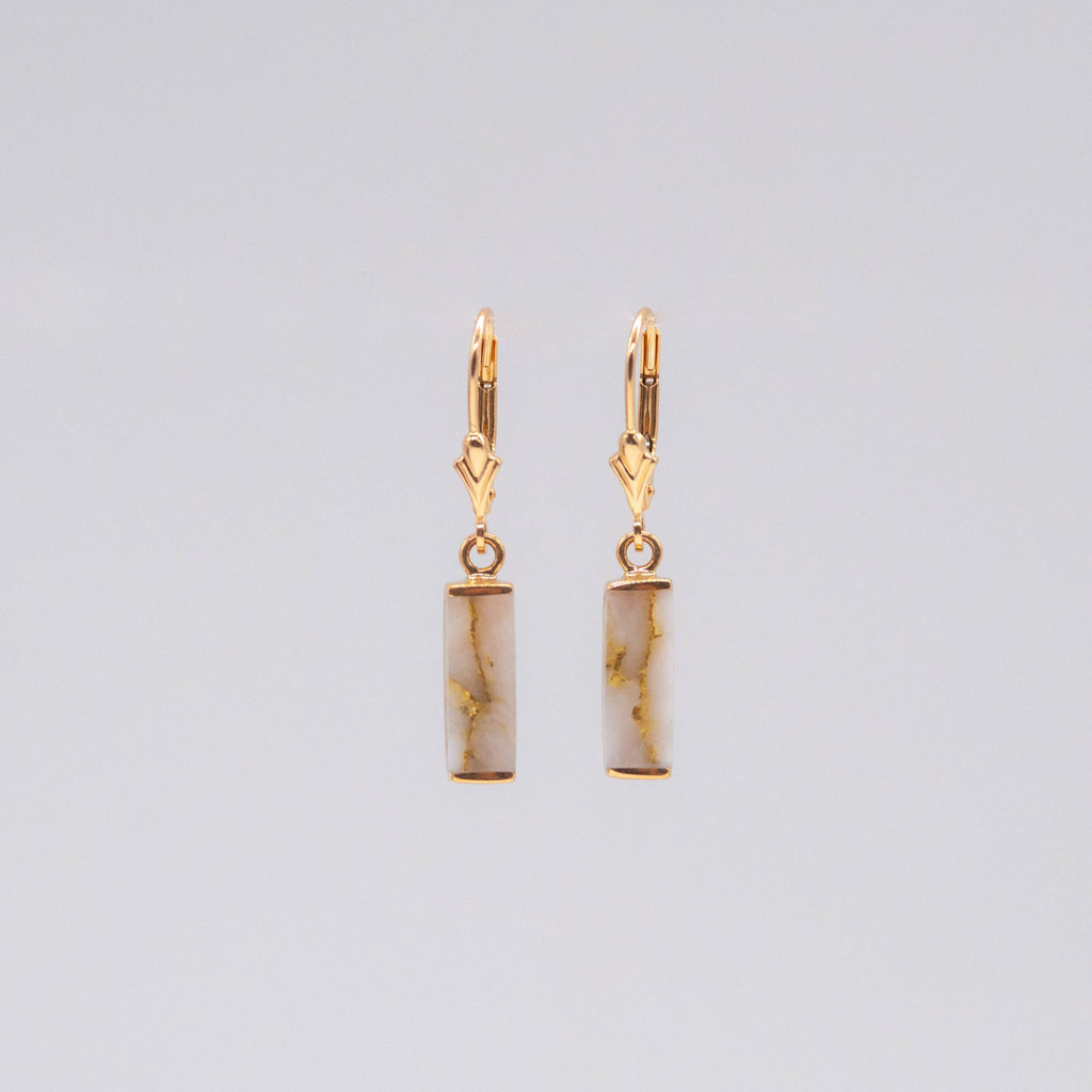 Oro Cal Gold Quartz Earrings EN894SQ/LB_1