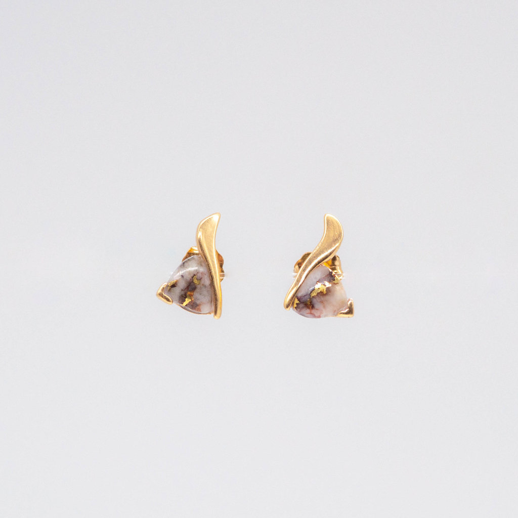 Oro Cal Gold Quartz Earrings EN872Q