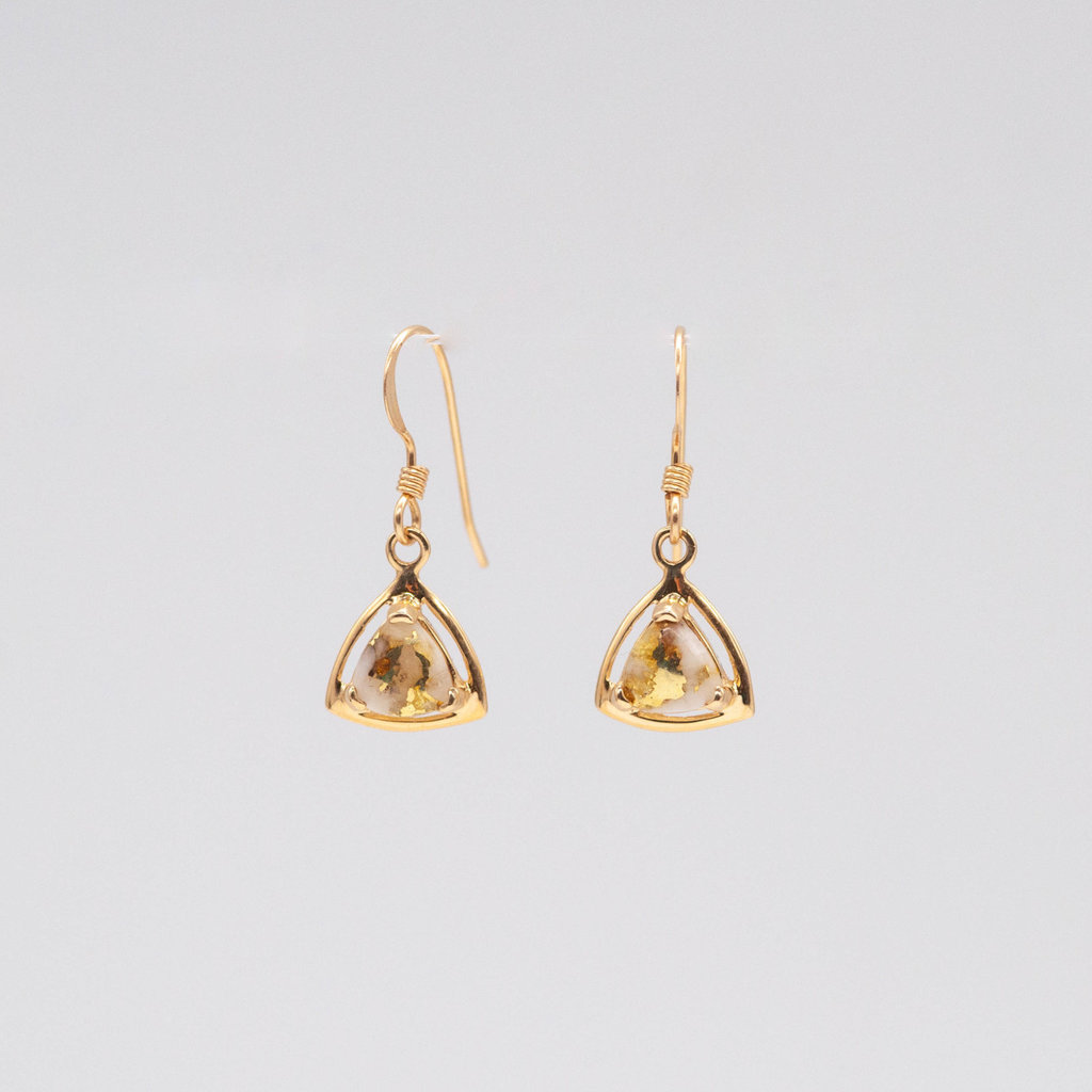 Gold Quartz Earrings -EN441Q/WD