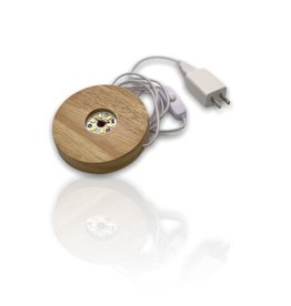 White River Designs LED Natural Wood Base With Cord